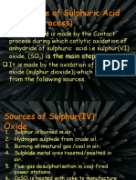 Manufacture of Sulphuric Acid via Contact Process (39 characters