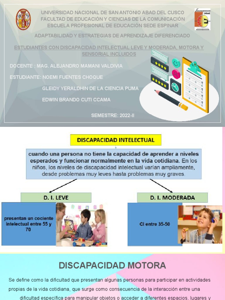 Estrategias para Discapacidad Motora y Leve | PDF | Invalidez ...