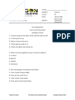  P3 Science Force and Movement Assessment