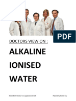 Doctors View on Alkaline Ionised Water Benefits