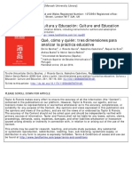 Cultura y Educación: Culture and Education