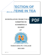 Detection of Caffeine in Tea Project