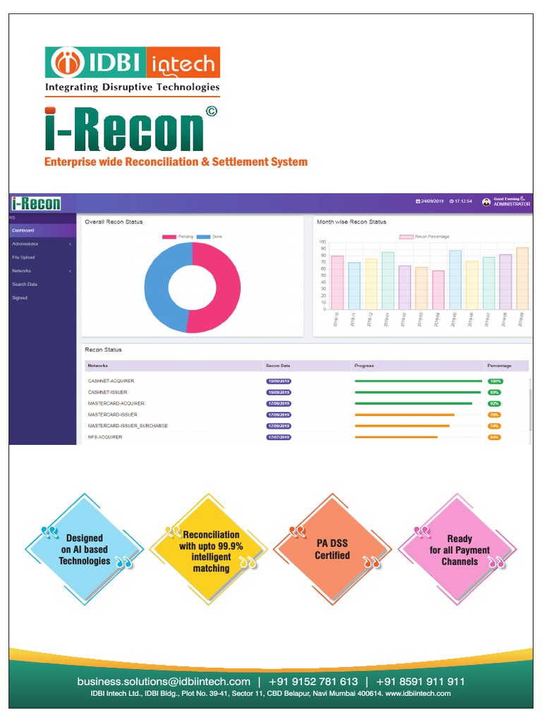 Enterprise Wide Reconciliation And Settlement System I Recon Pdf