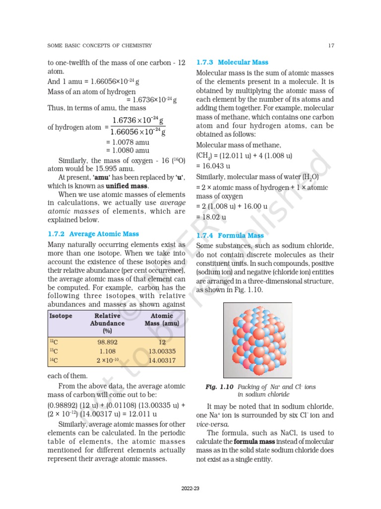 Calculating Molecular Mass of CH4 | PDF | Molecules | Molecular Mass