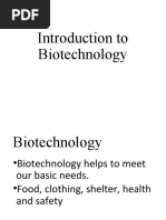 Introduction To Biotechnology