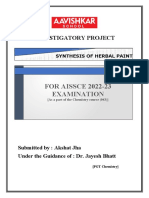 Synthesis of Herbal Paint Investigatory Project