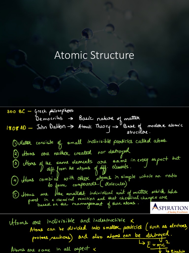 Atomic structure class 9 icse notes and solved questions pdf