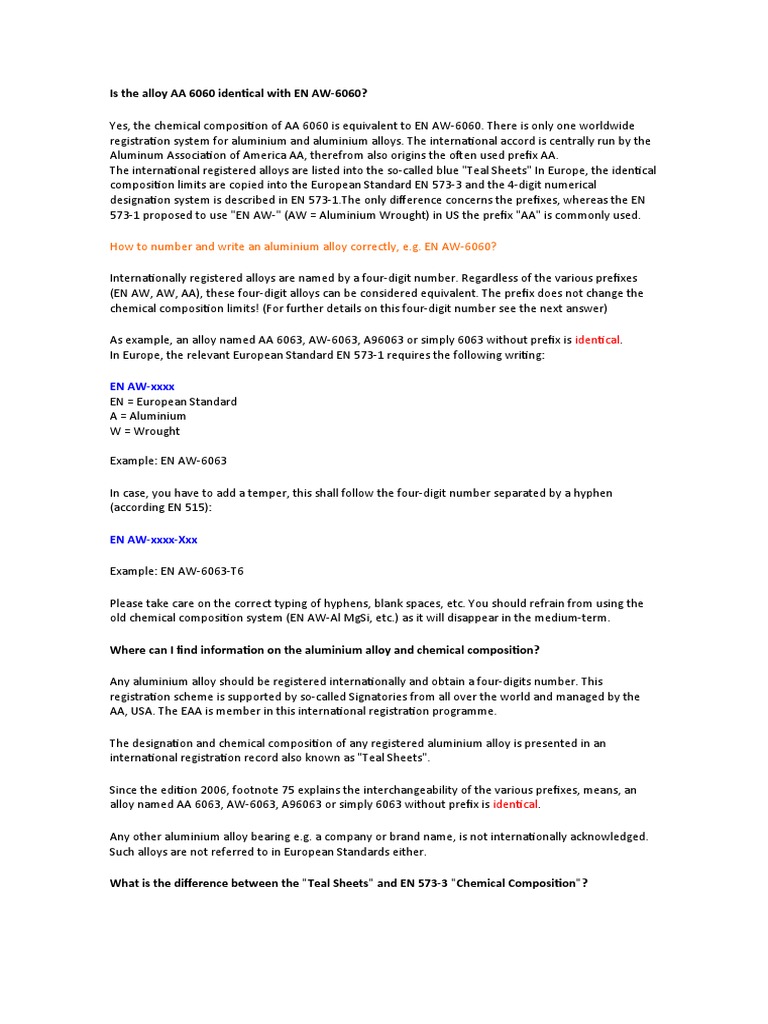 Explicação EN 573-1 | PDF | Standardization | Standards Organization