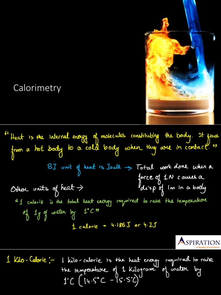 Calorimetry Class 10 ICSE Notes and Solved Questions PDF
