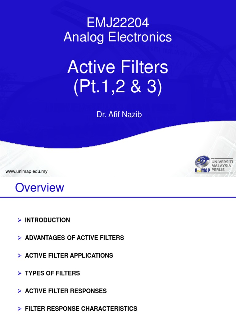 Active Filter Design and Applications | PDF | Electronic Filter | Low ...