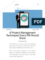 6 Project Management Techniques Every Project Manager Should Know