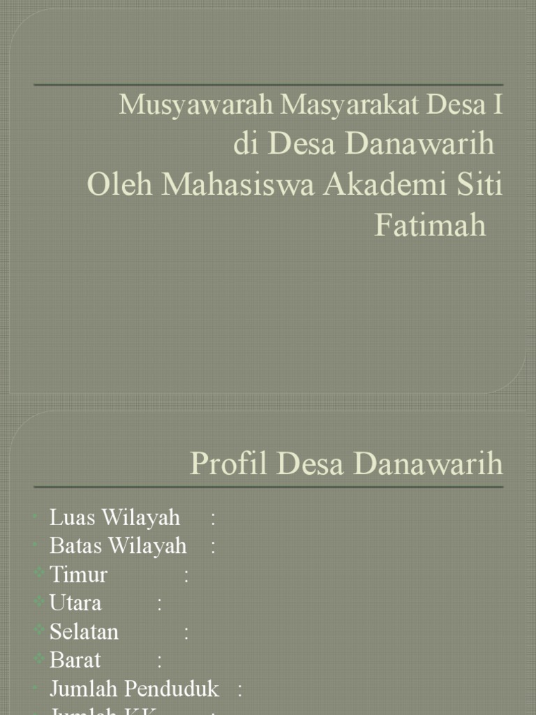 Tradisi Musyawarah untuk Menyelesaikan Masalah di Desa