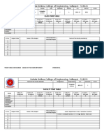Template Revised Time Table Model For Naac