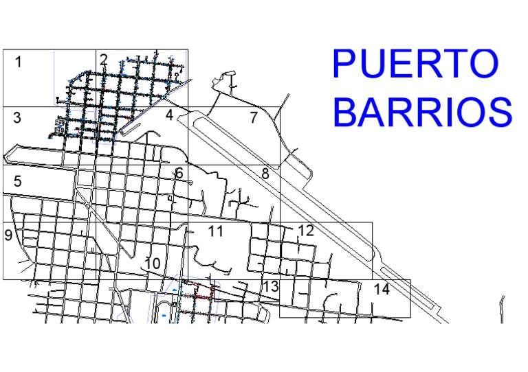 Mapa Cartográfico de Puerto Barrios, Izabal Guatemala PDF