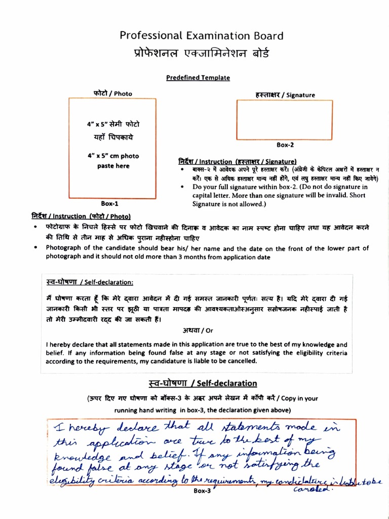Vyapam Form PDF