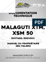 Malaguti XTM-XSM END-MOT 50 Manuel Du Propriétaire Italien