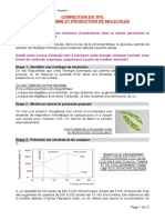 Correction Du Tp5 Metabolisme Et Production de Molecules