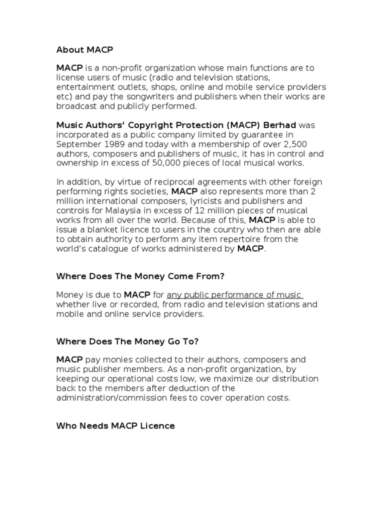 Understanding MACP Licensing in Malaysia | PDF | Business
