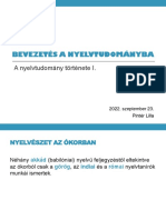 A Nyelvtudomány Története 1. - Diasor (2022.09.23.)