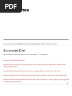 Balanced Diet - Class 6, Components of Food