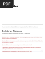 Deficiency Diseases Learning Chart | PDF