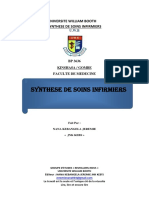 Synthese de Soins Infirmiers Uwb
