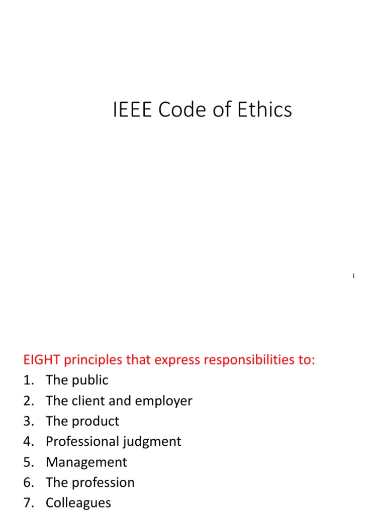 What Is The Ieee Code Of Ethics