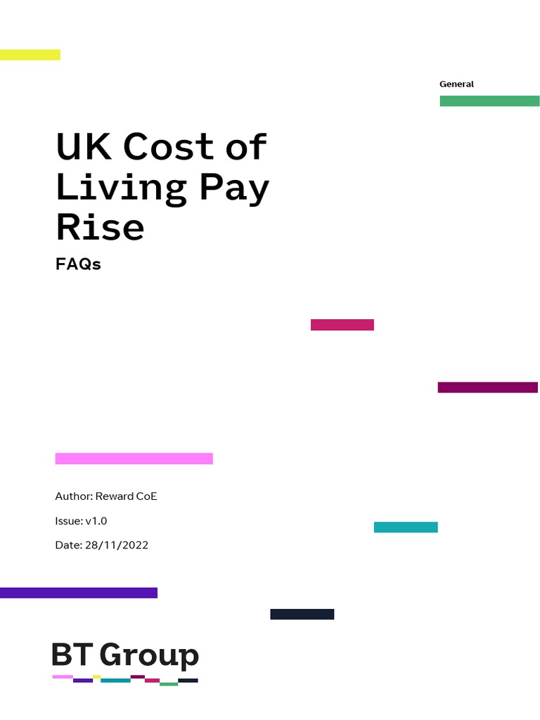 UK Cost of Living Pay Rise FAQs 28 November 2022 PDF Cost Of Living Salary
