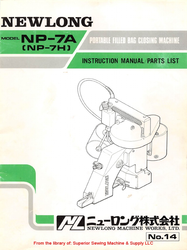 Newlong NP-7A Parts, NP-7A Machine Oil