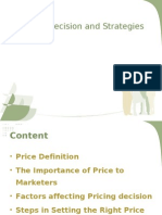 Pricing Decision and Strategies
