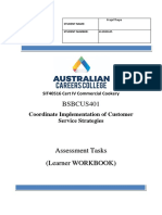 BSBCUS401 Learner Workbook Completed
