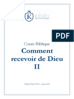 Comment Recevoir de Dieu II Collège Biblique KEDES