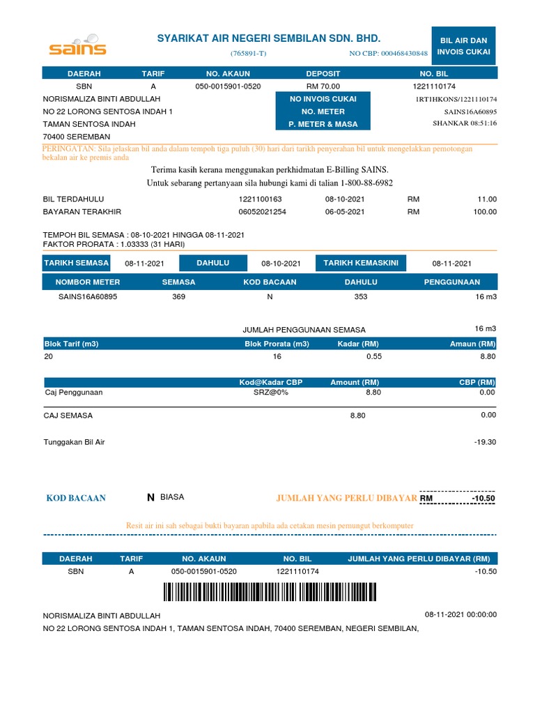 Syarikat Air Negeri Sembilan Sdn. BHD | PDF