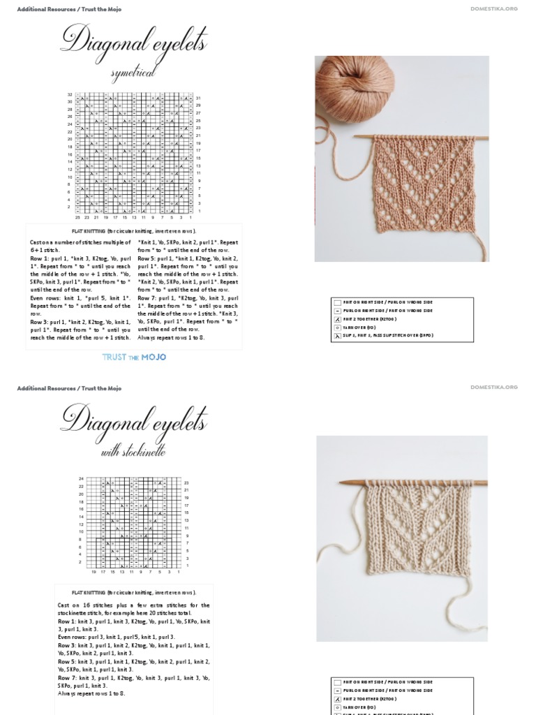 U3 DOC 03 Eyelet Stitches ENG11 PDF Knitting Natural