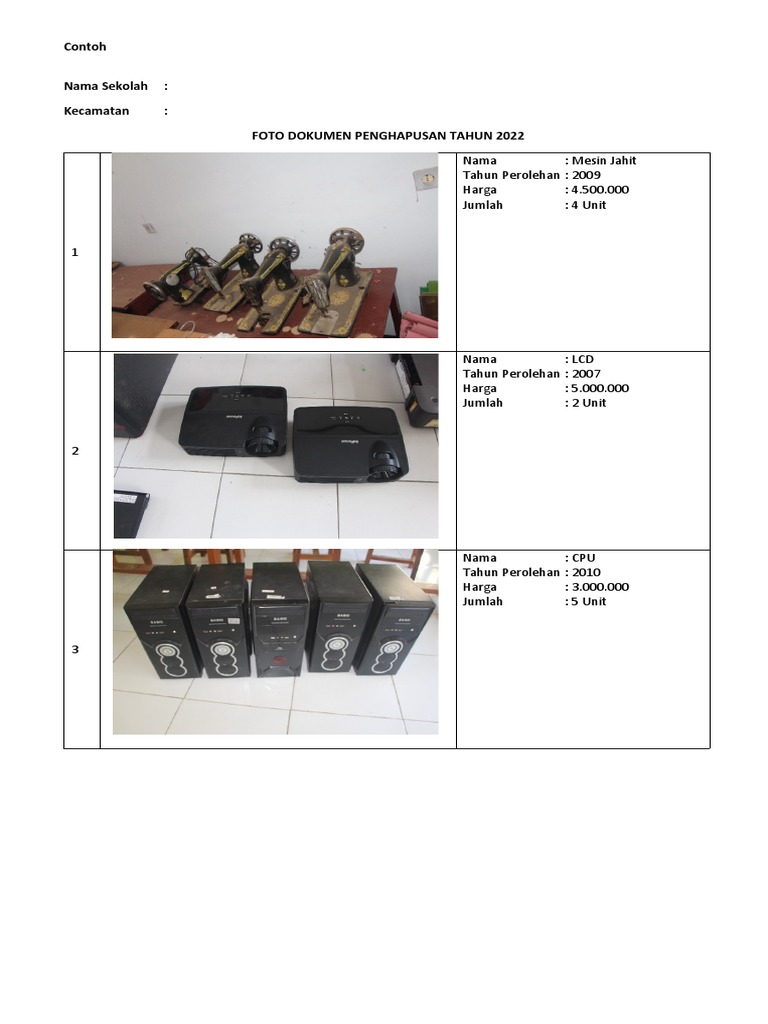 Contoh Foto Dokumen Penghapusan | PDF