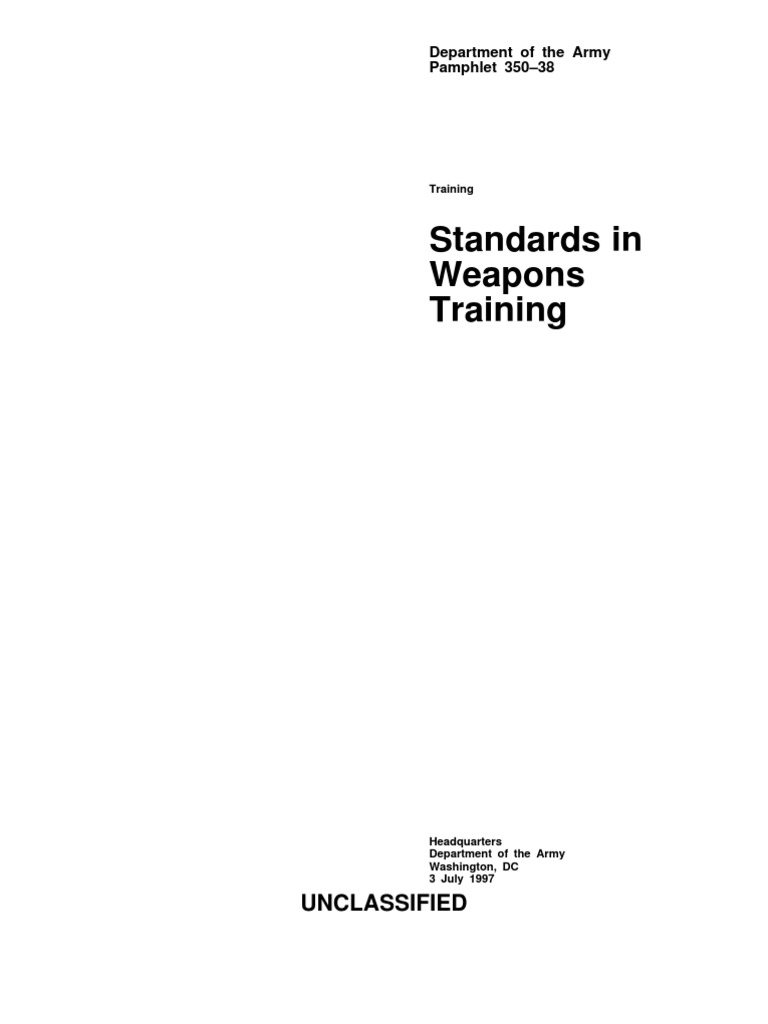 DA PAM 350-38: Weapons Training Standards | PDF | United States Army ...