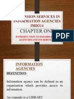 Extension Services in Information Agencies