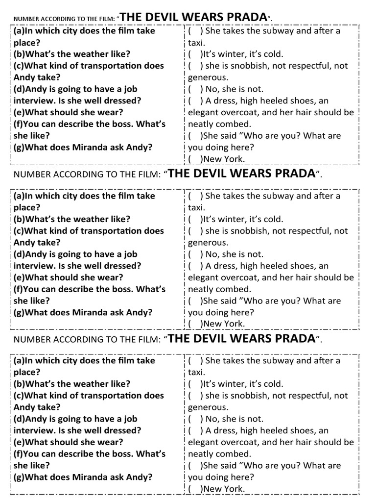 The Devil Wears Prada PDF Cultural Trends Popular Culture Media