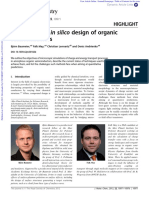 Challenges For in Silico Design of Organic