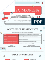 Bahasa Indonesia Foreign Language Subject For Middle School by Slidesgo