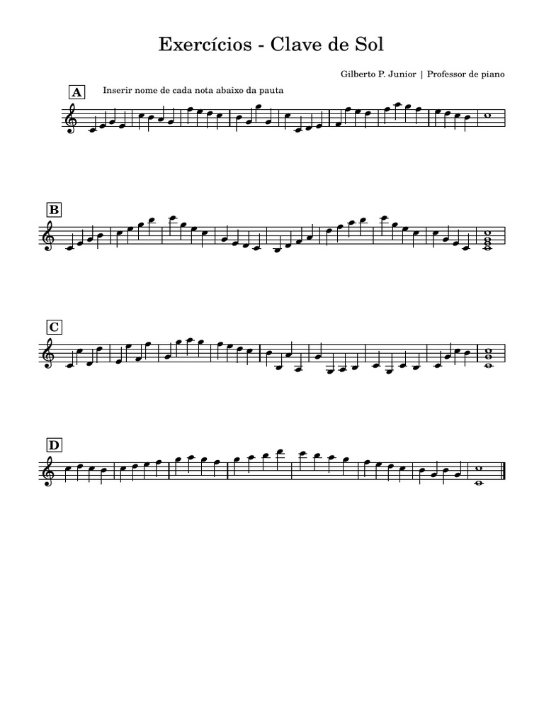 Exercícios musicais de solfejo | PDF