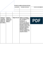 Acontecimiento Noticiado Protagonistas DEL Acontecimient O Geolocalización Encuadres Noticiosos Fuentes de Información