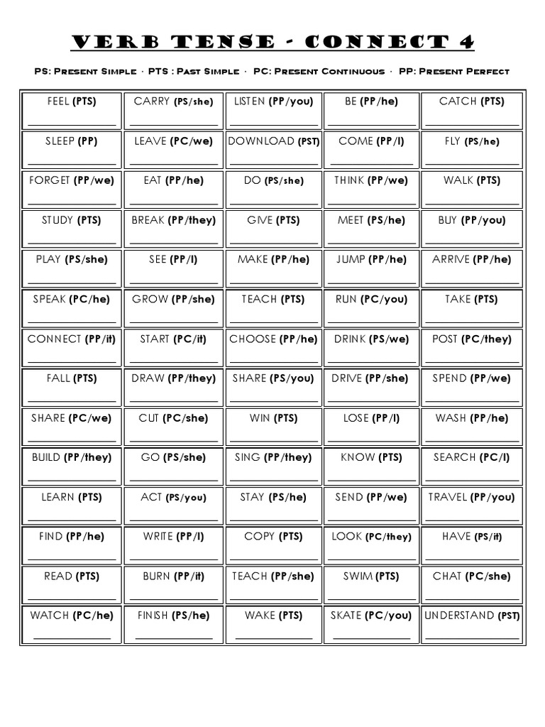 CONNECT 4 Different Tenses | PDF | Linguistics | Grammar