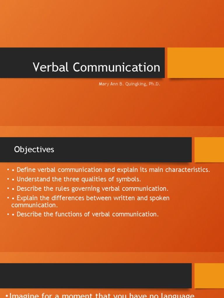 Verbal Non Verbal Communications PDF Nonverbal Communication