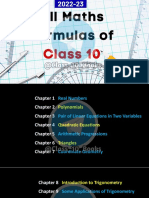 All Maths Formulas Class 10