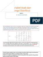 Kuliah 5. Variabel Acak Dan Fungsi Distribusi