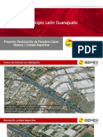Reubicación de paradero y troncal de fibra óptica en León Guanajuato