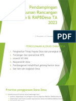 Pendampingan Penyusunan Rancangan Rkpdesa & Rapbdesa Ta 2023