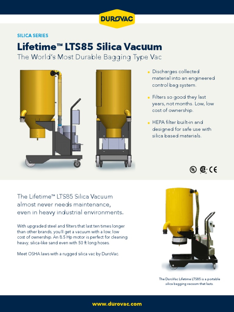 LTS85 Series EDS PDF Vacuum Cleaner Filtration