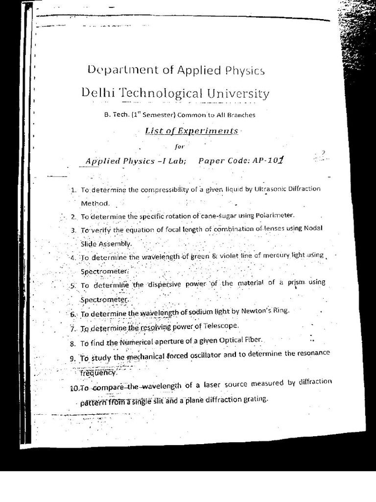 Physics Lab Manual PDF